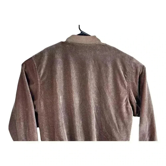 Vintage 70’s “Crocodile” Logo Lacoste Velour Jacket Zip-Up Brown Size XXXL L@@k - Picture 9 of 15